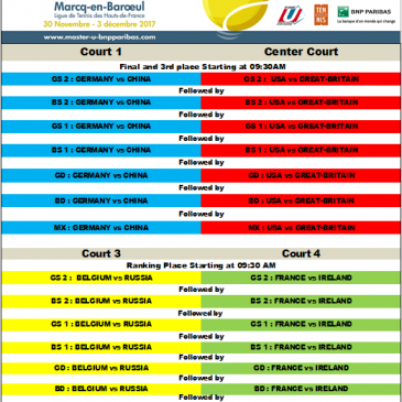 Programme du 3 Décembre 2017